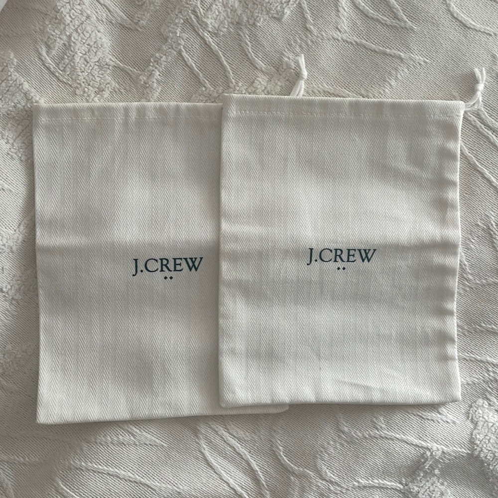 2 J.Crew cloth drawstring bag